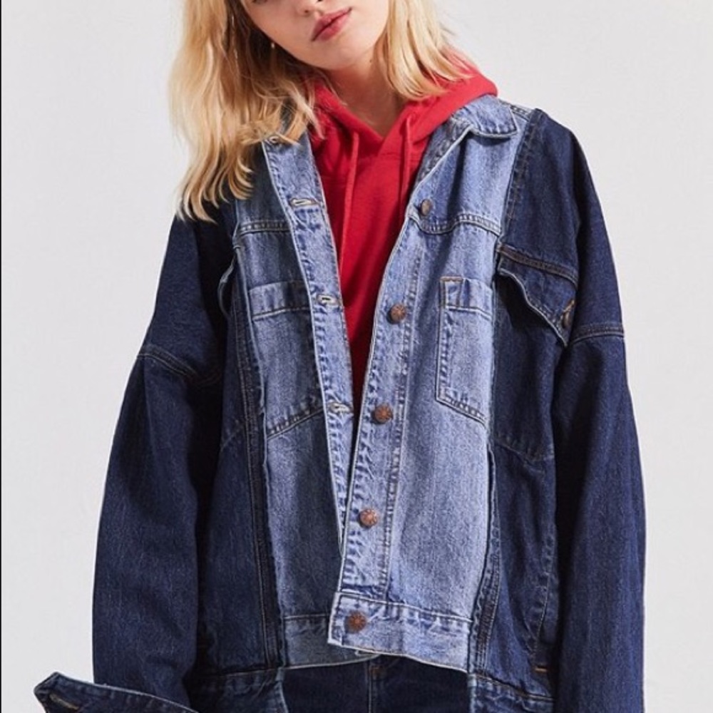 BDG Half-And-Half Denim Trucker Jacket
